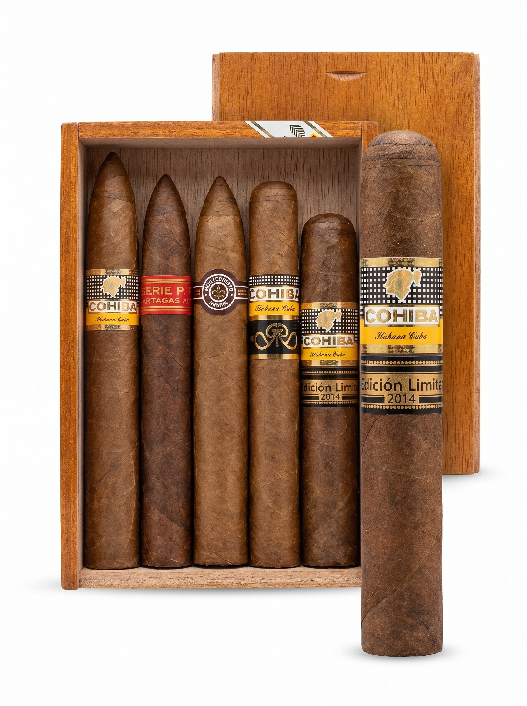 Cedar Petacas 5 Selection of your Favorites Cuban Cigars.