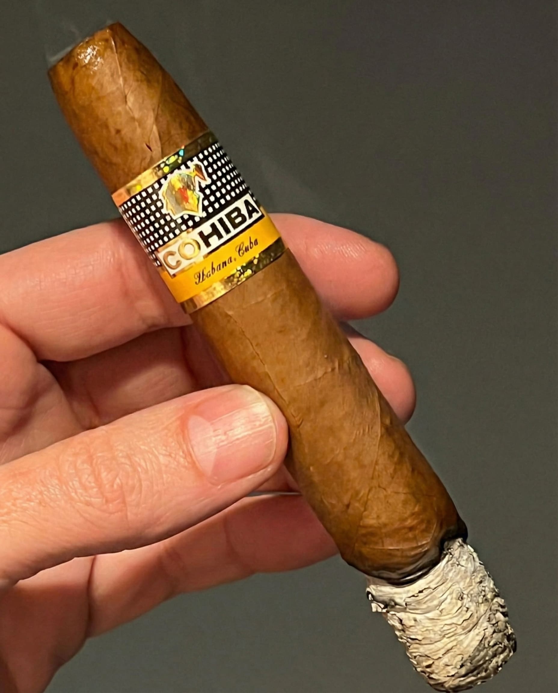 Cohiba Cuban cigar showing premium wrapper and construction