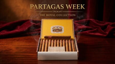 Box of Partagás Cuban cigars
