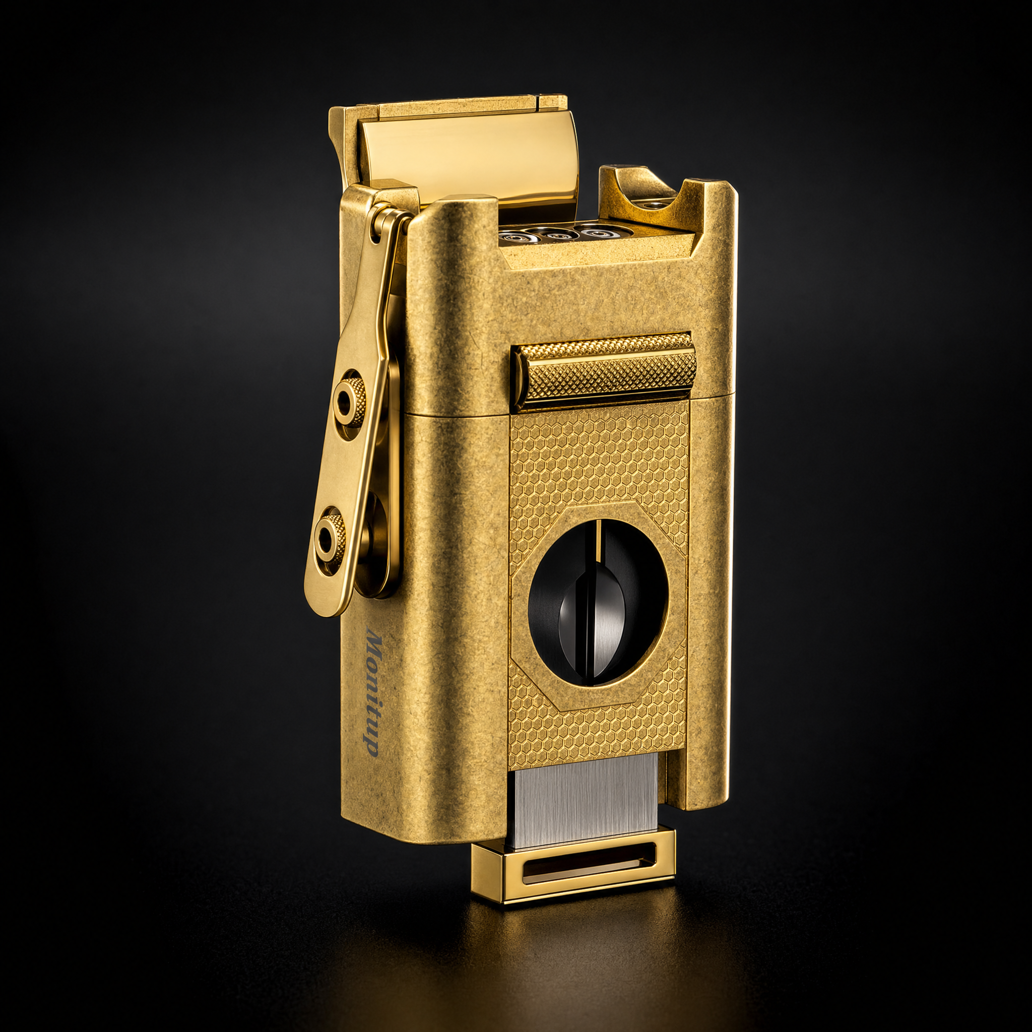 6-in-1 Quad-Flame Cigar Torch Lighter with Cutters & Punch