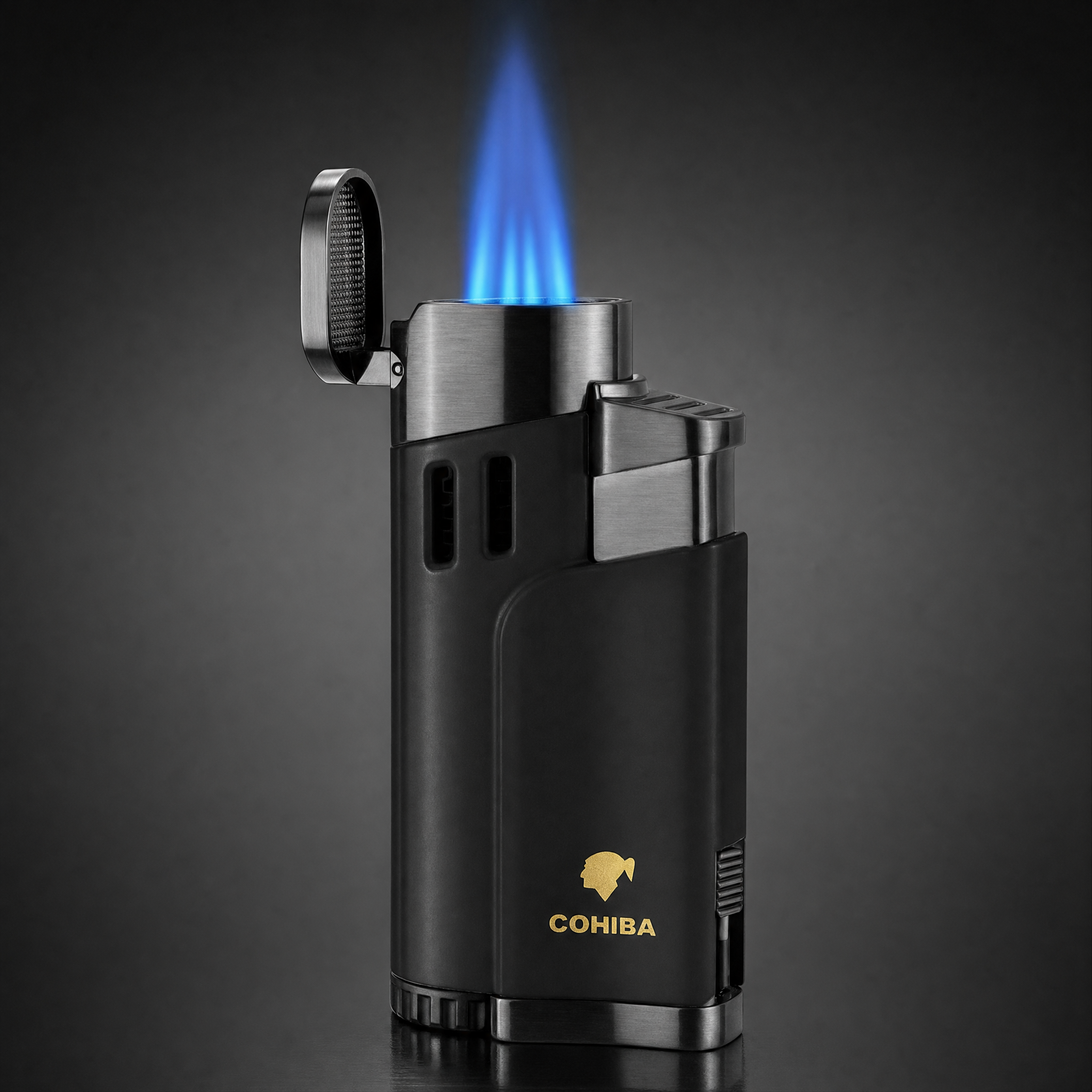 Cohiba Black Butane Torch Lighter with Cigar Punch