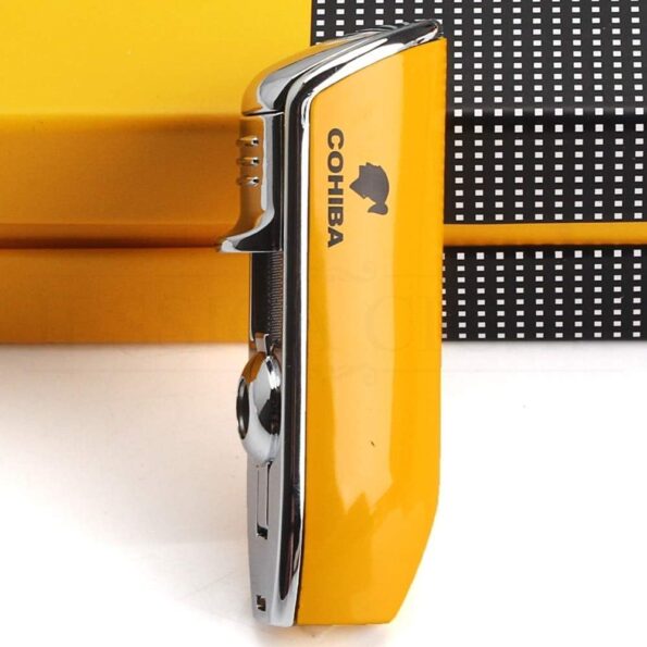 Cohiba Yellow 3-Jet Torch Lighter with Cigar Punch