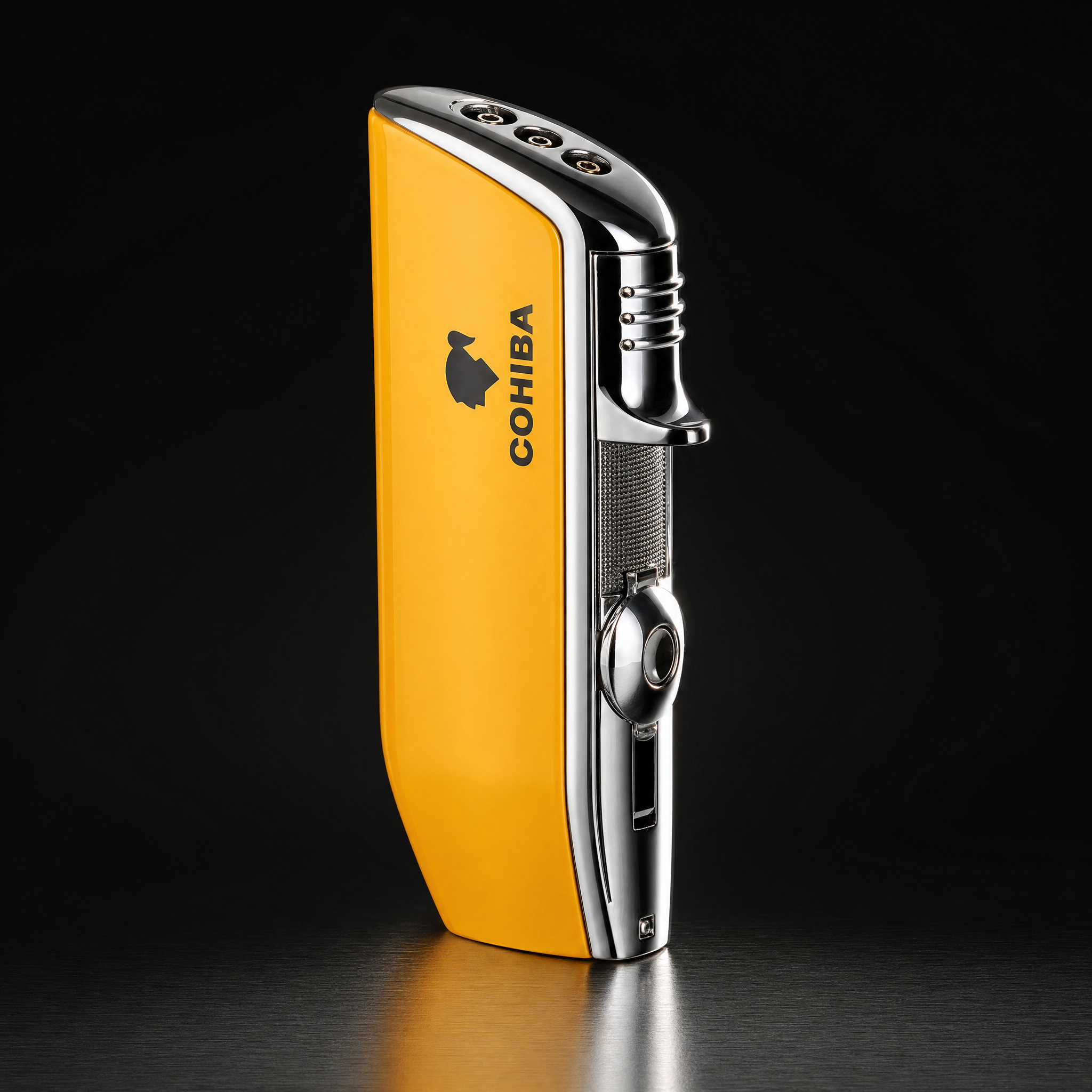 Cohiba Yellow 3-Jet Torch Lighter with Cigar Punch