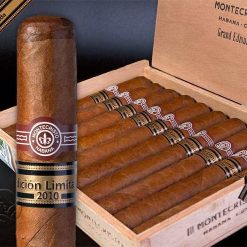 Montecristo Grand Edmundo EL 2010 box 10 and 1 stick side on black web