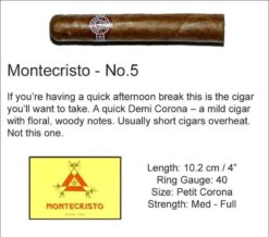 Montecristo No.5 13 Monte No5 22